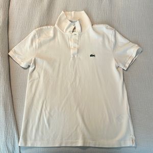 Lacoste slim fit cream polo